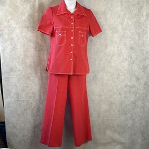 VINTAGE 1970’s Dead-Stock Jack Winter 2 Pc Pants/Shirt Set Vintage Sz 16 Large